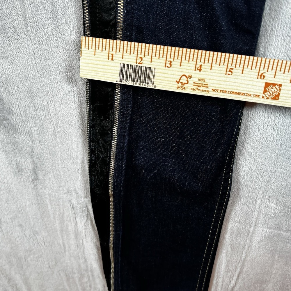 NWT Rare SVICA Jeans Womens 27 Dark Cotton Poly Stretch Skinny Side Zip NWT $280 - Picture 4 of 8